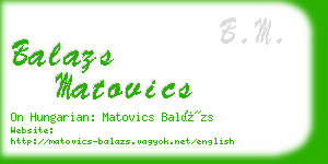 balazs matovics business card